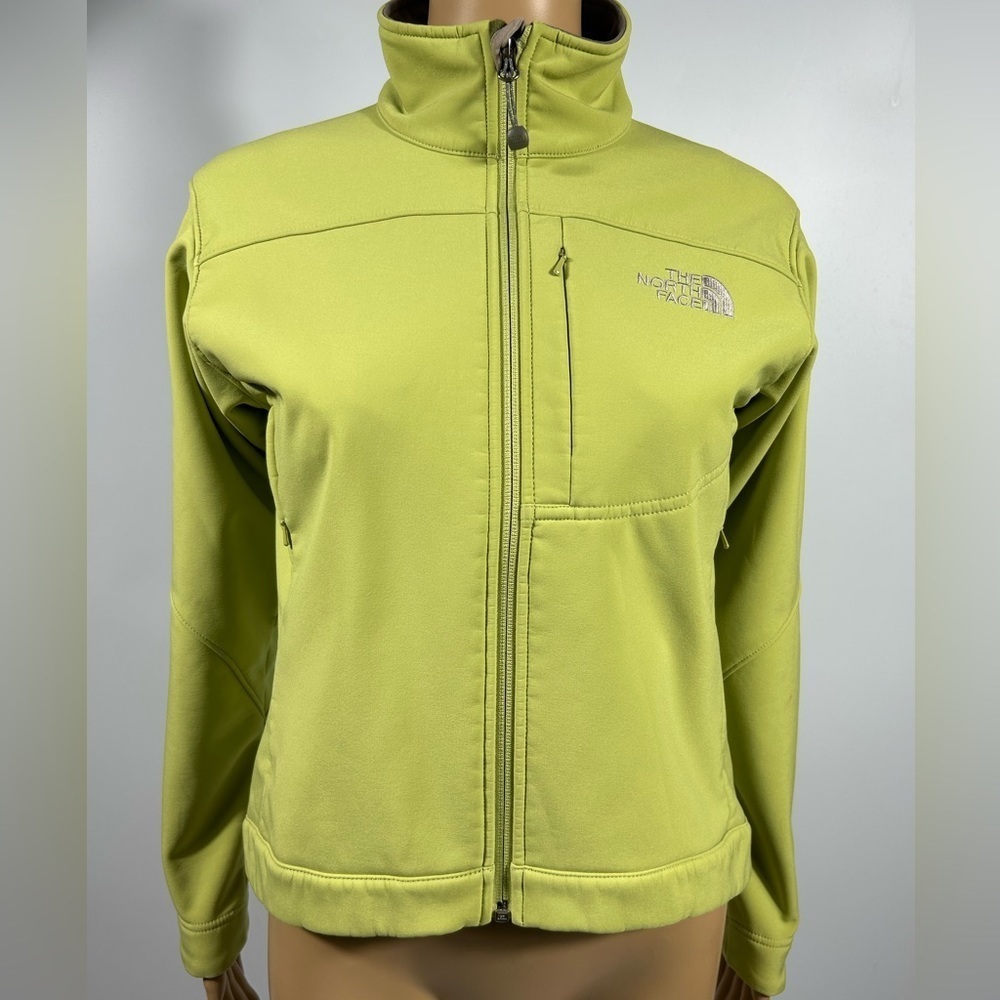 Y2K The North Face APEX Bionic Fleece Lined Soft Shell Lime Green Jacket Size XS